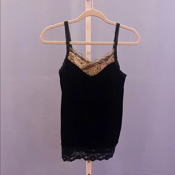 Black Lace Trim Cami Top - Picture 10 of 10